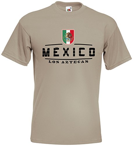 AkyTEX Mexiko Mexico Fanshirt T-Shirt WM2018 Khaki XL von AkyTEX