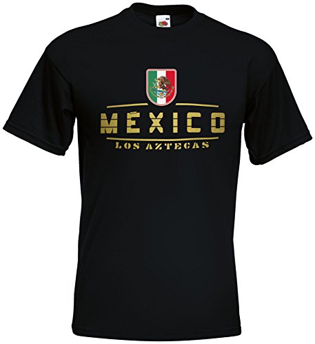 AkyTEX Mexiko Mexico Fanshirt T-Shirt WM2018 Schwarz S von AkyTEX