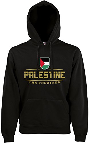 AkyTEX Palästina Palestine Fan Hoodie Kapuzenpullover WM2018 Schwarz M von AkyTEX