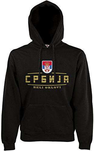 AkyTEX Serbien Srbija Fan-Hoodie EM-2021 Kapuzenpullover Schwarz XXL AkyTEX Serbien Srbija Fan-Hoodie EM-2021 Kapuzenpullover Schwarz XXL von AkyTEX