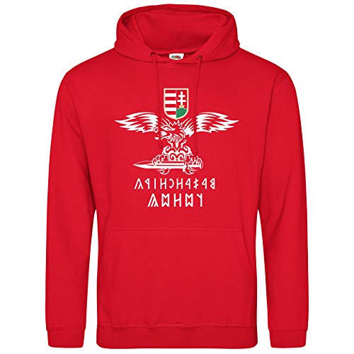 AkyTEX Ungarn Magyarorszag Turul Hoodie Kapuzenpullover Hoody Wappen (Rot, L) von AkyTEX