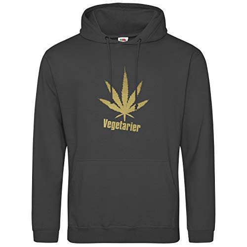 AkyTEX Vegetarier Hanf Hoodie Kapuzenpullover Hoody (Graphit, L) von AkyTEX