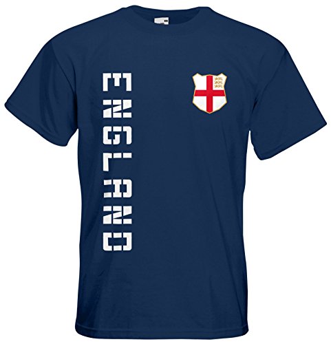 England T-Shirt Trikot Basic EM-2021 Navyblau XXL von AkyTEX