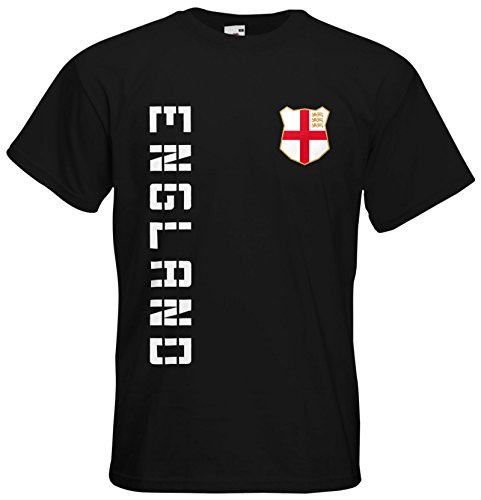 England T-Shirt Trikot Basic EM-2021 Schwarz M von AkyTEX