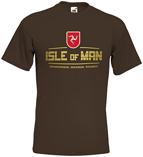 Isle of Man EM T-Shirt 2021 Fanshirt Chocolate XXL von AkyTEX