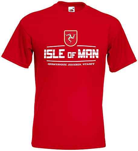 Isle of Man EM T-Shirt 2021 Fanshirt Rot L von AkyTEX