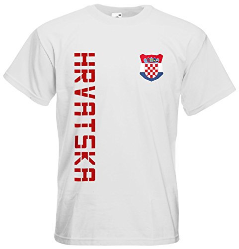 Kroatien Hrvatska T-Shirt Name Nr Fanshirt Trikot EM-2021 Weiß XL von AkyTEX