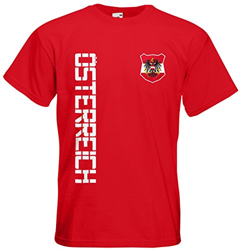 Österreich Austria T-Shirt Name Nr Fanshirt Trikot EM-2021 Rot XXL von Akytex