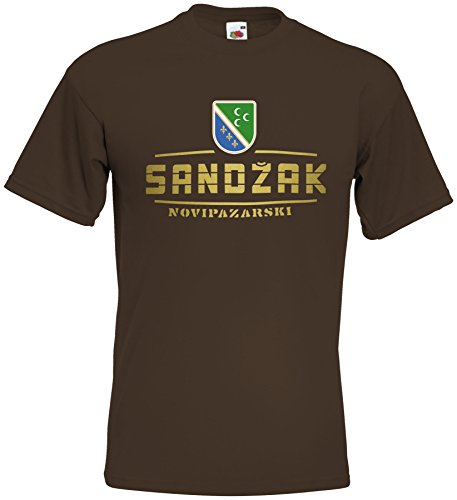 Sandzak Novi Pazar EM T-Shirt 2021 Fanshirt Chocolate XL von AkyTEX