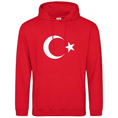 Türk Hoodie Türkei Türkiye Ayyildiz Kapuzenpullover Hoody (Rot, XL) von AkyTEX