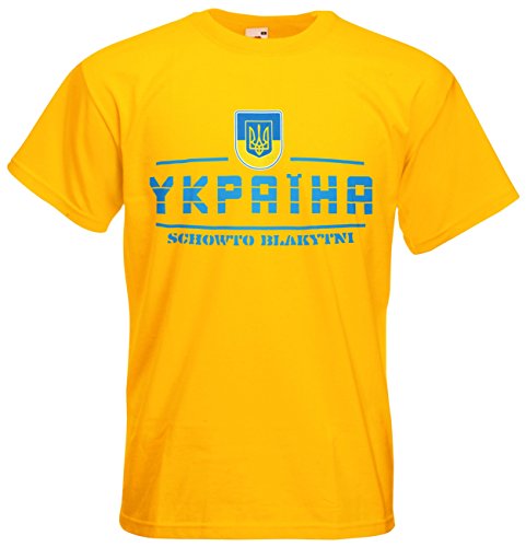 Ukraine Ukrajina T-Shirt Fanshirt Nation EM-2021 Gelb XXL Ukraine Ukrajina T-Shirt Fanshirt Nation EM-2021 Gelb XXL von AkyTEX