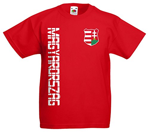 Ungarn Magyarorszag Kinder-Shirt Name Nummer Trikot EM-2021 Rot 116 von AkyTEX