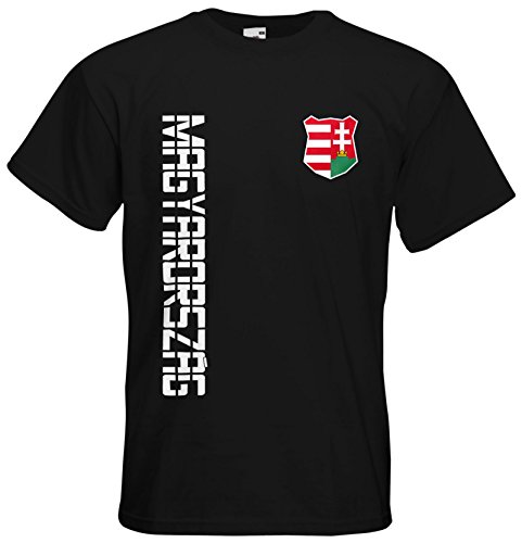 Ungarn Magyarorszag T-Shirt Name Nr Fanshirt Trikot EM-2021 Schwarz XL von AkyTEX