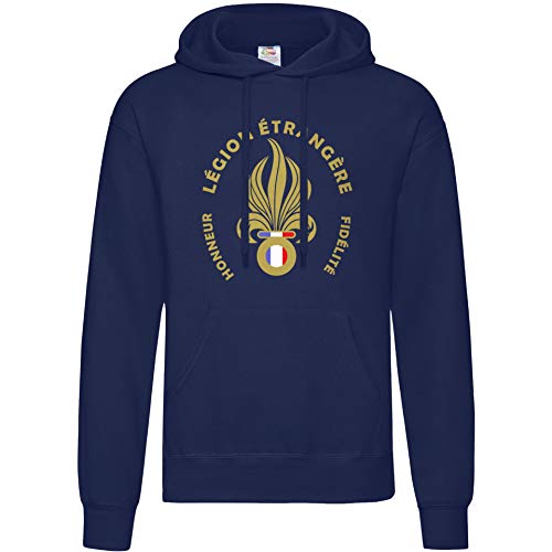 AkyTEX Fremdenlegion Hoodie Frankreich Legion Etrangere Navyblau L von AkyTEX