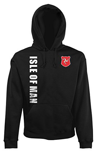 AkyTex Isle of Man EM-2020 Hoodie Wunschname Wunschnummer Schwarz XL von AkyTex