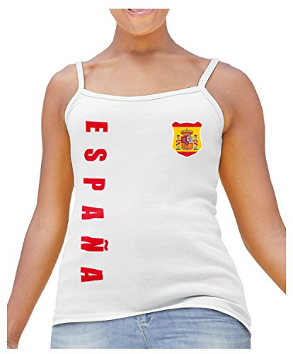 AkyTex Spanien Espana Spaghetti-Top Name Nr Damen Strap-T EM-2021 Weiß L AkyTex Spanien Espana Spaghetti-Top Name Nr Damen Strap-T EM-2021 Weiß L von AkyTex