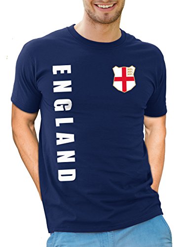 England T-Shirt Wunschname Nummer EM-2021 Trikot Navyblau XL von AkyTEX