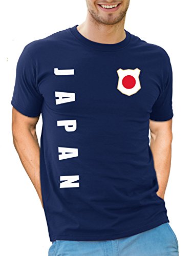 Japan T-Shirt Wunschname Nummer WM-2022 Trikot Navyblau XXL von AkyTEX