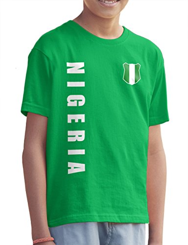 Nigeria Kinder T-Shirt Name Nummer WM-2022 Trikot Maigrün 140 von AkyTEX