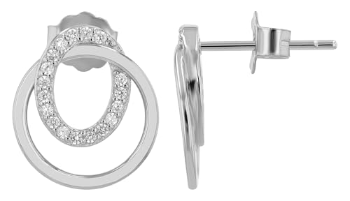 925/- Echt Silber Ohrstecker mit Zirkonen, rhodiniert, elegant 925/- Echt Silber Ohrstecker mit Zirkonen, rhodiniert, elegant von Akzent