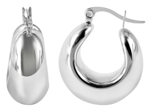 AKZENT® Wasserfeste Edelstahl Creolen für Damen, 100% Wasserfest & Hautverträglich (Creole - U-Form) von Akzent