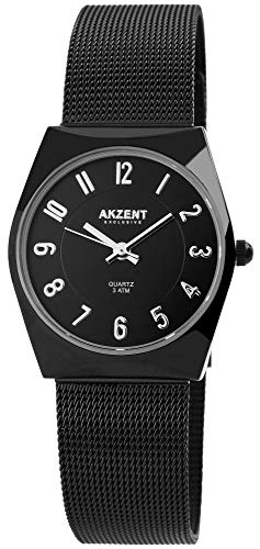 Akzent Exclusive Damen-Uhr Milanaiseband Hakenverschluß Analog Quarz 1300015 von Akzent