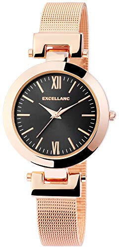 Akzent Damen-Uhr Meshband Edelstahl Hakenverschluß Elegant Analog Quarz 1800155 von Akzent