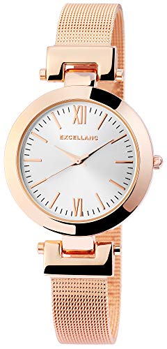 Akzent Damen-Uhr Meshband Edelstahl Hakenverschluß Elegant Analog Quarz 1800155 von Akzent