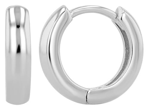 "Akilah" 925/- Echt Silber Basic Creole, rhodiniert "Akilah" 925/- Echt Silber Basic Creole, rhodiniert von Akzent