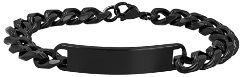 Akzent® Armband Herren aus Edelstahl in Schwarz, 100% Wasserfest & Hautverträglich von Akzent