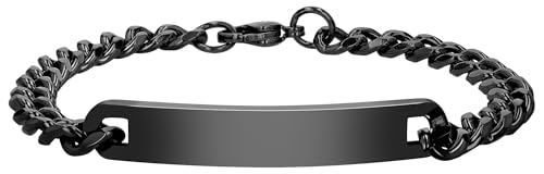 Akzent® Armband Unisex aus Edelstahl in Schwarz, 100% Wasserfest & Hautverträglich von Akzent