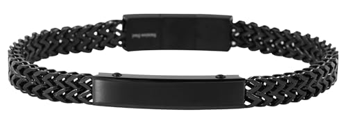 Akzent® Armband Unisex aus Edelstahl in Schwarz, 100% Wasserfest & Hautverträglich von Akzent