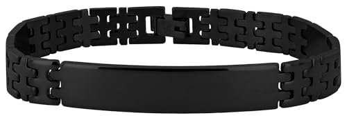 Akzent® Armband Unisex aus Edelstahl in Schwarz, 100% Wasserfest & Hautverträglich von Akzent