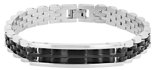 Akzent® Armband Unisex aus Edelstahl in Schwarz, 100% Wasserfest & Hautverträglich von Akzent