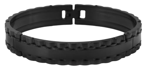 Akzent® Armband Unisex aus Edelstahl in Schwarz, 100% Wasserfest & Hautverträglich von Akzent