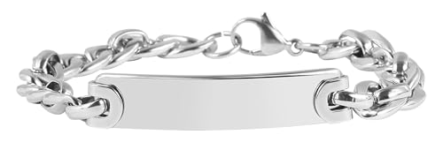 Akzent® Armband Unisex aus Edelstahl in Silber, 100% Wasserfest & Hautverträglich von Akzent