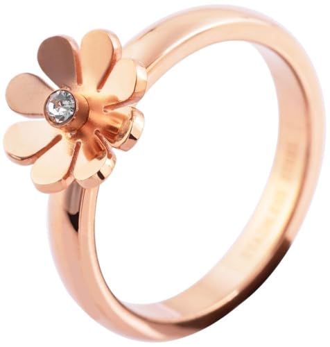 Akzent® Damen Ring - Damenring Größe 54 aus Edelstahl in Roségold, 100% Wasserfest & Hautverträglich von Akzent