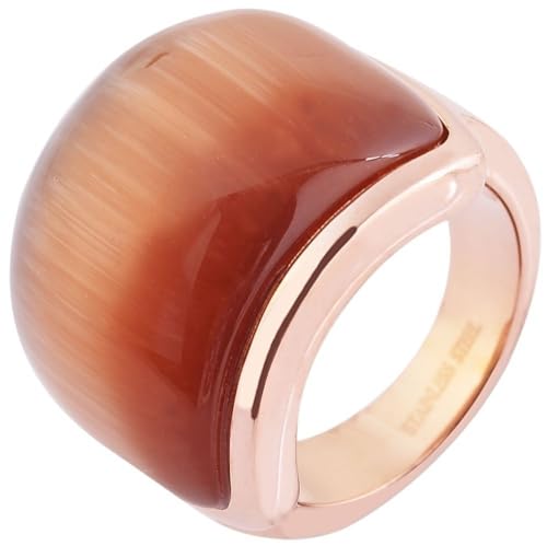 Akzent® Damen Ring - Damenring Größe 58 aus Edelstahl in Roségold, 100% Wasserfest & Hautverträglich von Akzent