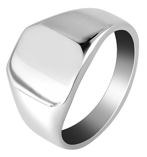 Akzent® Herren Ring - Herrenring Größe 54 aus Edelstahl in Silber, 100% Wasserfest & Hautverträglich von Akzent