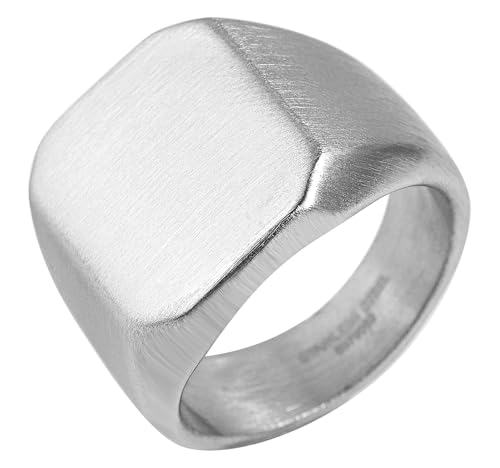 Akzent® Herren Ring - Herrenring Größe 56 aus Edelstahl in Silber, 100% Wasserfest & Hautverträglich von Akzent