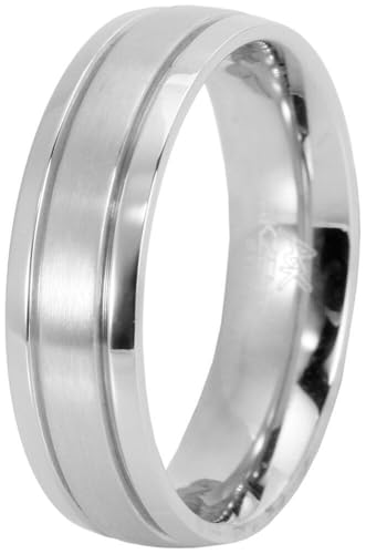Akzent® Herren Ring - Herrenring Größe 68 aus Edelstahl in Silber, 100% Wasserfest & Hautverträglich von Akzent