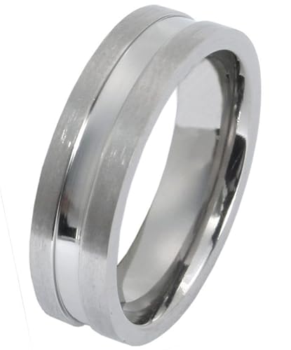 Akzent® Herren Ring - Herrenring Größe 68 aus Edelstahl in Silber, 100% Wasserfest & Hautverträglich von Akzent