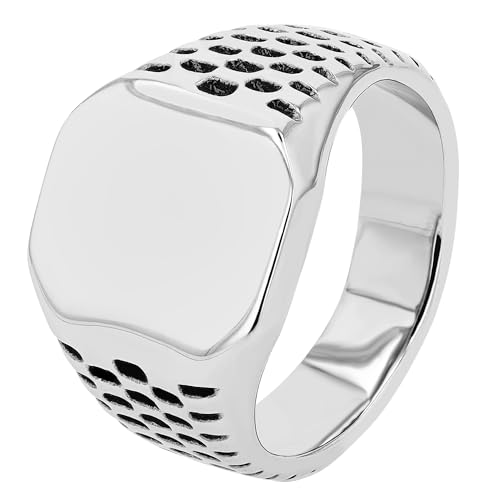 Akzent® Herren Ring - Herrenring Größe 70 aus Edelstahl in Silber, 100% Wasserfest & Hautverträglich von Akzent