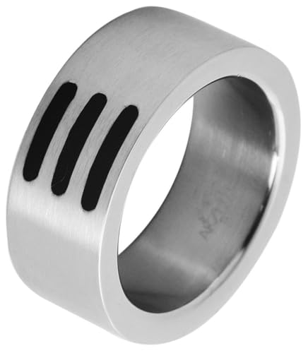 Akzent® Herren Ring - Herrenring Größe 72 aus Edelstahl in Silber, 100% Wasserfest & Hautverträglich von Akzent