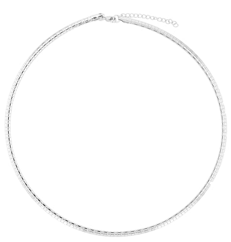 Akzent® Kette Damen - Premium Halskette Damen aus Edelstahl in Silber, 100% Wasserfest & Hautverträglich von Akzent