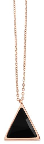 Akzent® Kette Damen - Premium Halskette Damen mit Anhänger aus Edelstahl in Roségold, 100% Wasserfest & Hautverträglich von Akzent