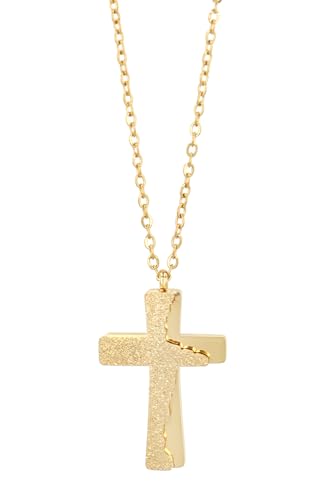 Akzent® Kette Damen - Premium Halskette Damen mit Anhänger aus Edelstahl in Schwarz, 100% Wasserfest & Hautverträglich von Akzent