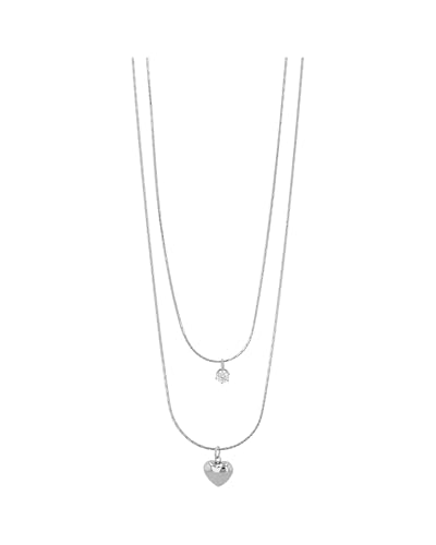 Akzent® Kette Damen - Premium Halskette Damen mit Anhänger aus Edelstahl in Silber, 100% Wasserfest & Hautverträglich von Akzent