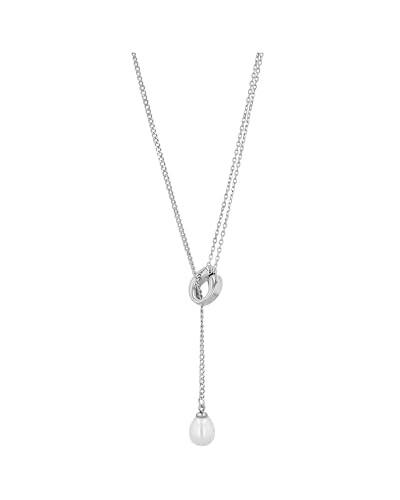 Akzent® Kette Damen - Premium Halskette Damen mit Anhänger aus Edelstahl in Silber, 100% Wasserfest & Hautverträglich von Akzent