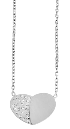 Akzent® Kette Damen - Premium Halskette Damen mit Anhänger aus Edelstahl in Silber, 100% Wasserfest & Hautverträglich von Akzent